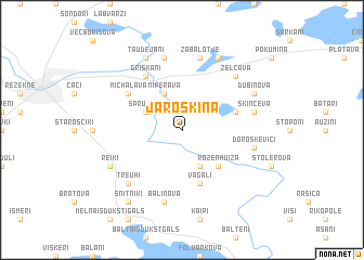 map of Jaroškina