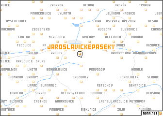 map of Jaroslavické Paseky