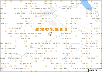 map of Jaroszowa Wola