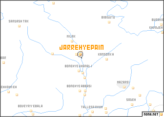 map of Jarreh-ye Pā\