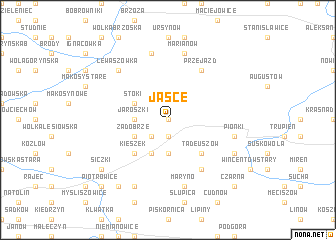 map of Jaśce