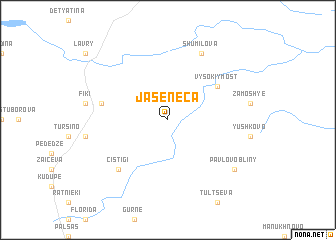 map of Jaseņeca