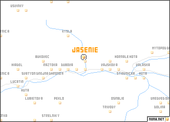 map of Jasenie