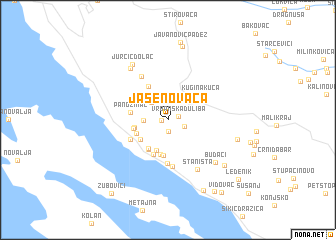 map of Jasenovača