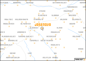map of Jasenová