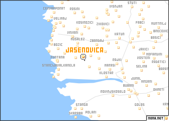 map of Jasenovica