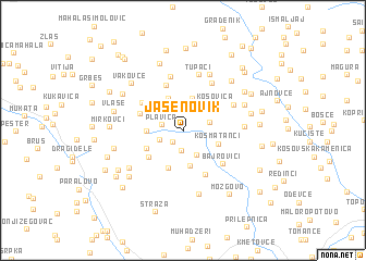 map of Jasenovik