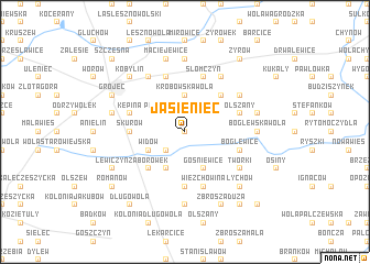 map of Jasieniec