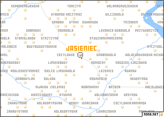 map of Jasieniec