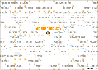 map of Jasienin Duży