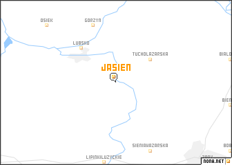 map of Jasień