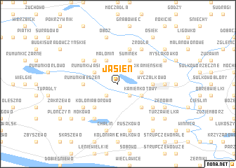 map of Jasień