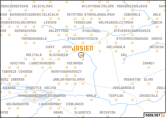 map of Jasień