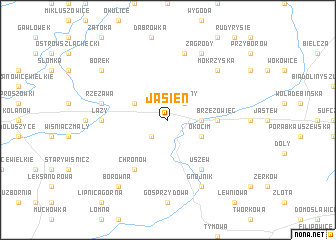 map of Jasień