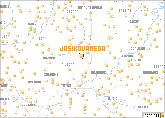 map of Jasikova Međa