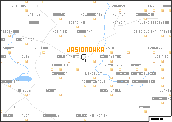 map of Jasionówka