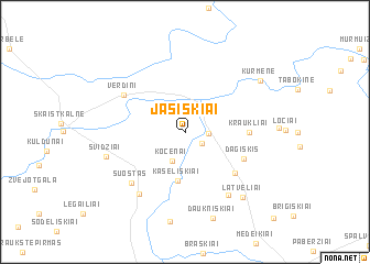 map of Jasiškiai