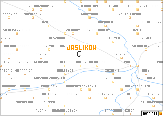 map of Jaślików