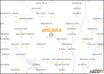 map of Jaslovce