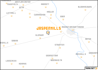 map of Jasper Mills