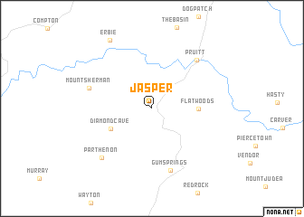 map of Jasper