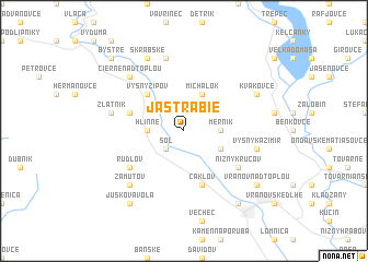 map of Jastrabie