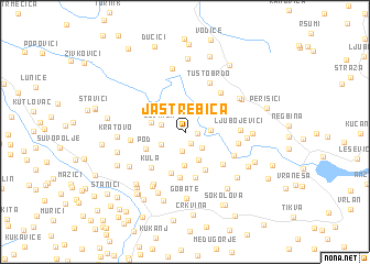 map of Jastrebica