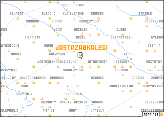 map of Jastrząbka-Łęgi