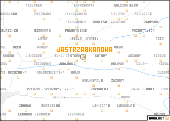 map of Jastrząbka Nowa