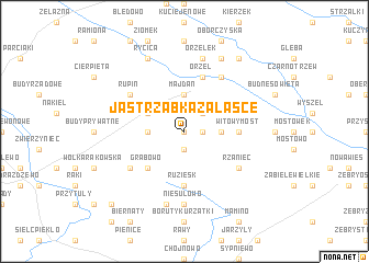 map of Jastrząbka-Zalasce