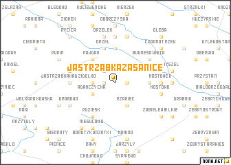 map of Jastrząbka-Zasanice
