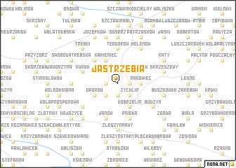 map of Jastrzębia
