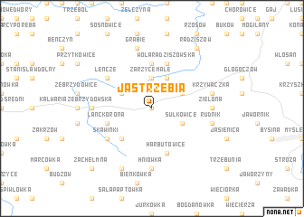 map of Jastrzębia