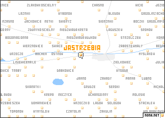 map of Jastrzębia