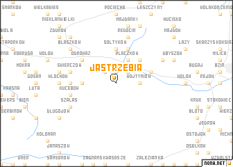 map of Jastrzębia