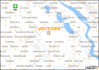 map of Jastrzębia