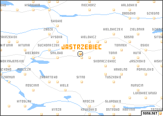 map of Jastrzębiec