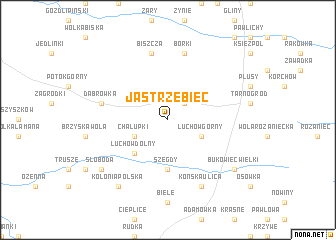 map of Jastrzębiec