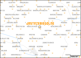 map of Jastrzębie Dolne