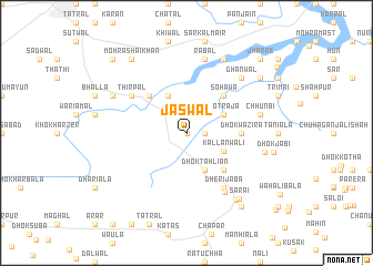 map of Jaswāl