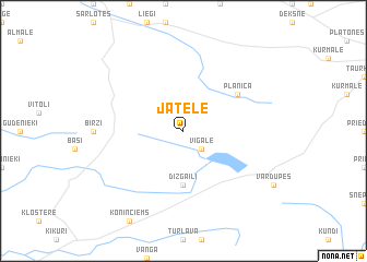 map of Jātele