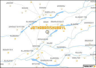 map of Jathā Banī Shubayl