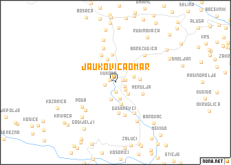 map of Jaukovića Omar