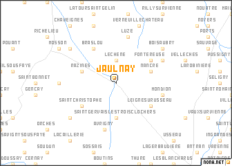 map of Jaulnay