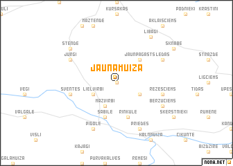 map of Jaunāmuiža