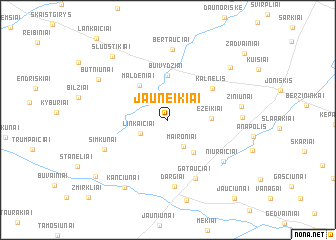 map of Jauneikiai