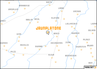 map of Jaunplatone