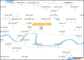 map of Jaunračina