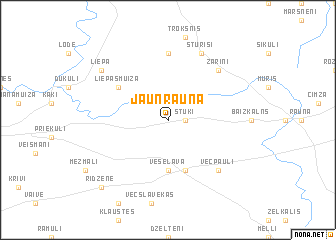 map of Jaunrauna