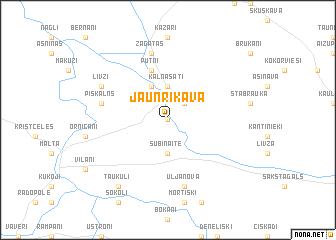 map of Jaunrikava